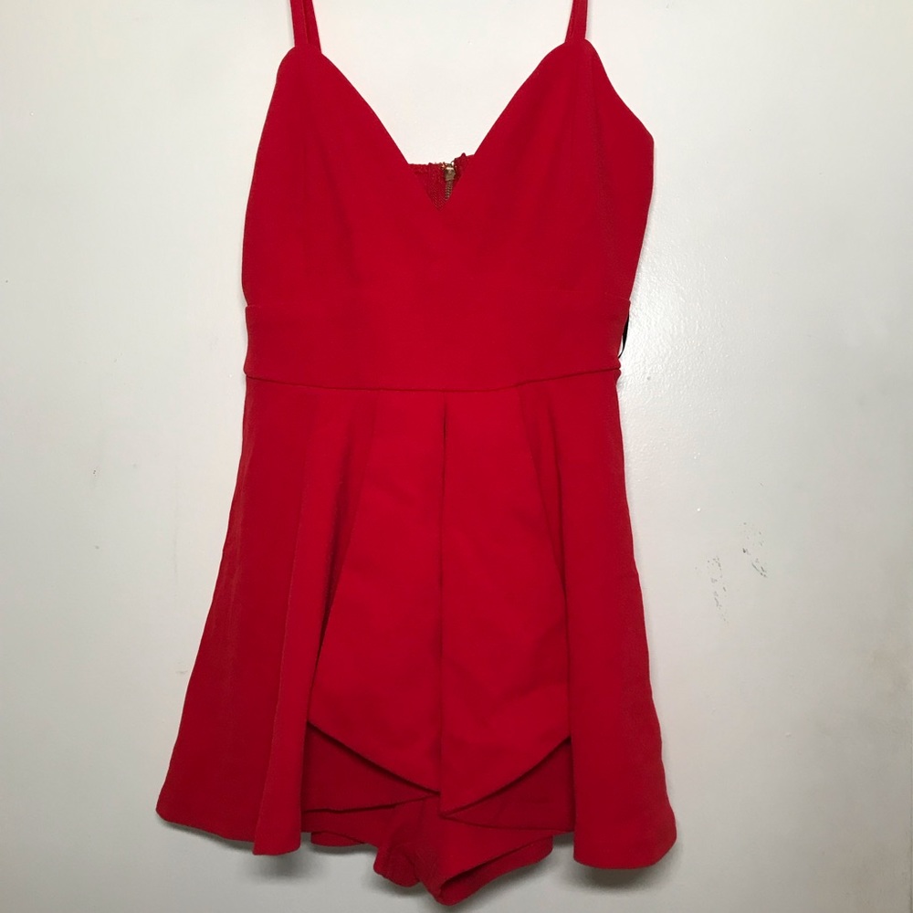 Red fancy romper